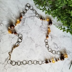 Yochi Jewelry - Yochi NY | Amber Beaded Statement Wrap Necklace Yochi Jewelry - Yochi NY | Amber Beaded Statement Wrap Necklace